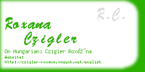 roxana czigler business card